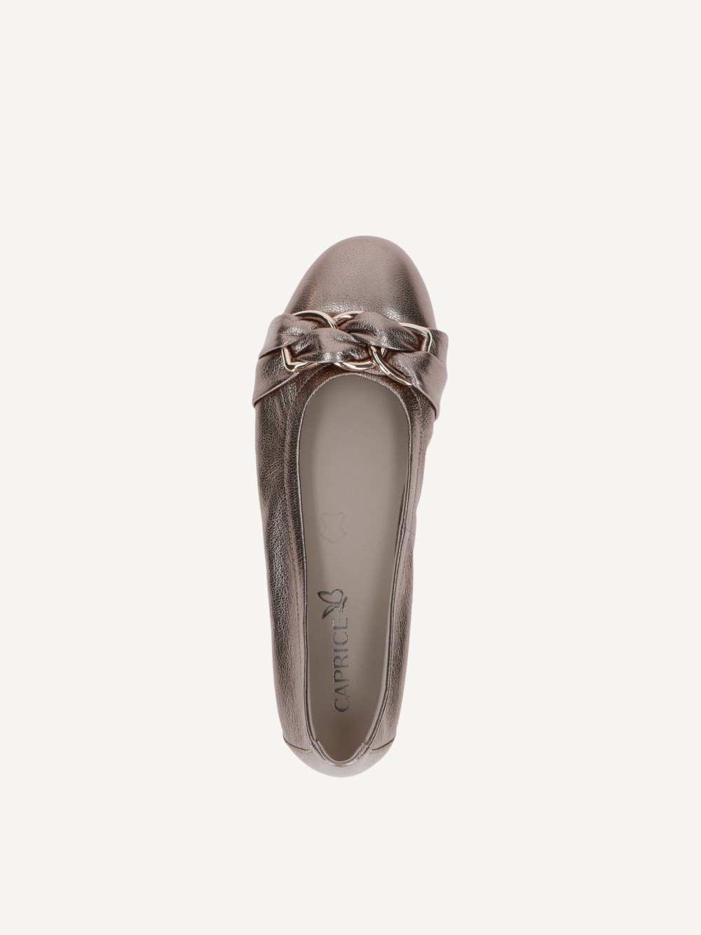 Caprice Ballerina - Taupe-Metallic