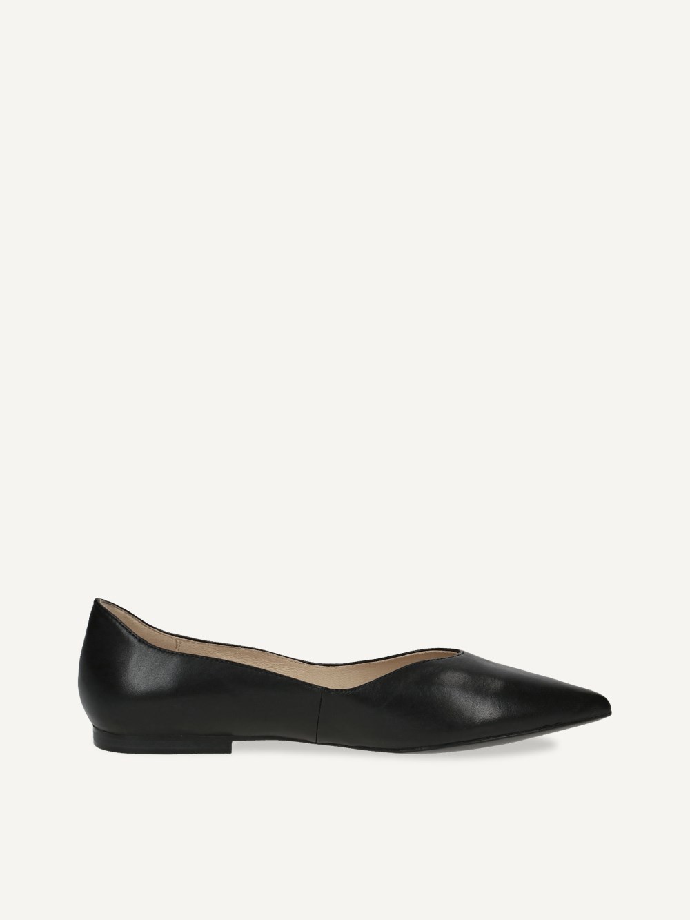 Caprice Ballerina - Schwarzes Nappaleder