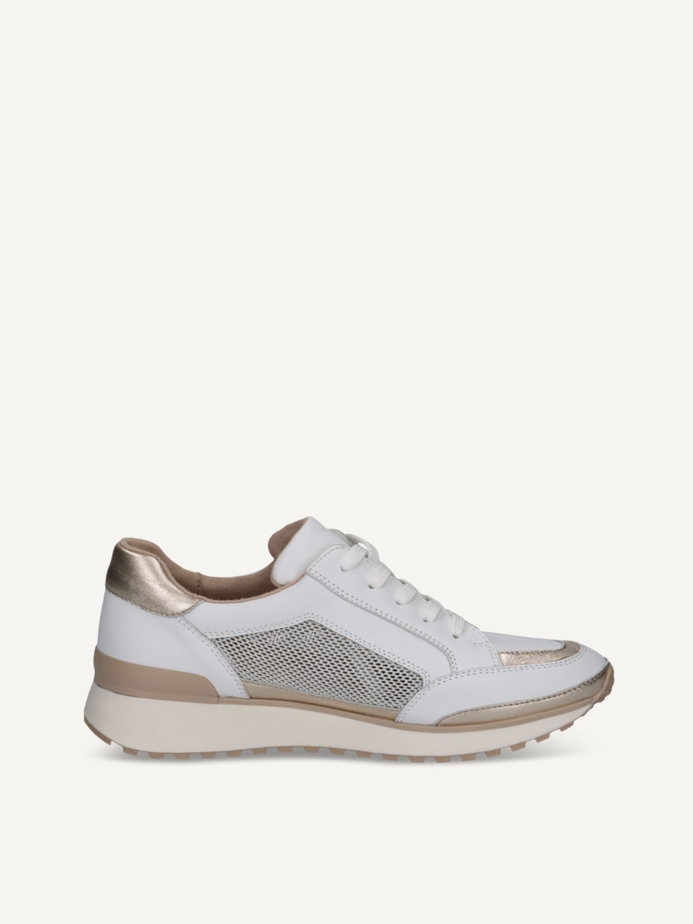 Caprice Sneaker - Weiß/Hellgold