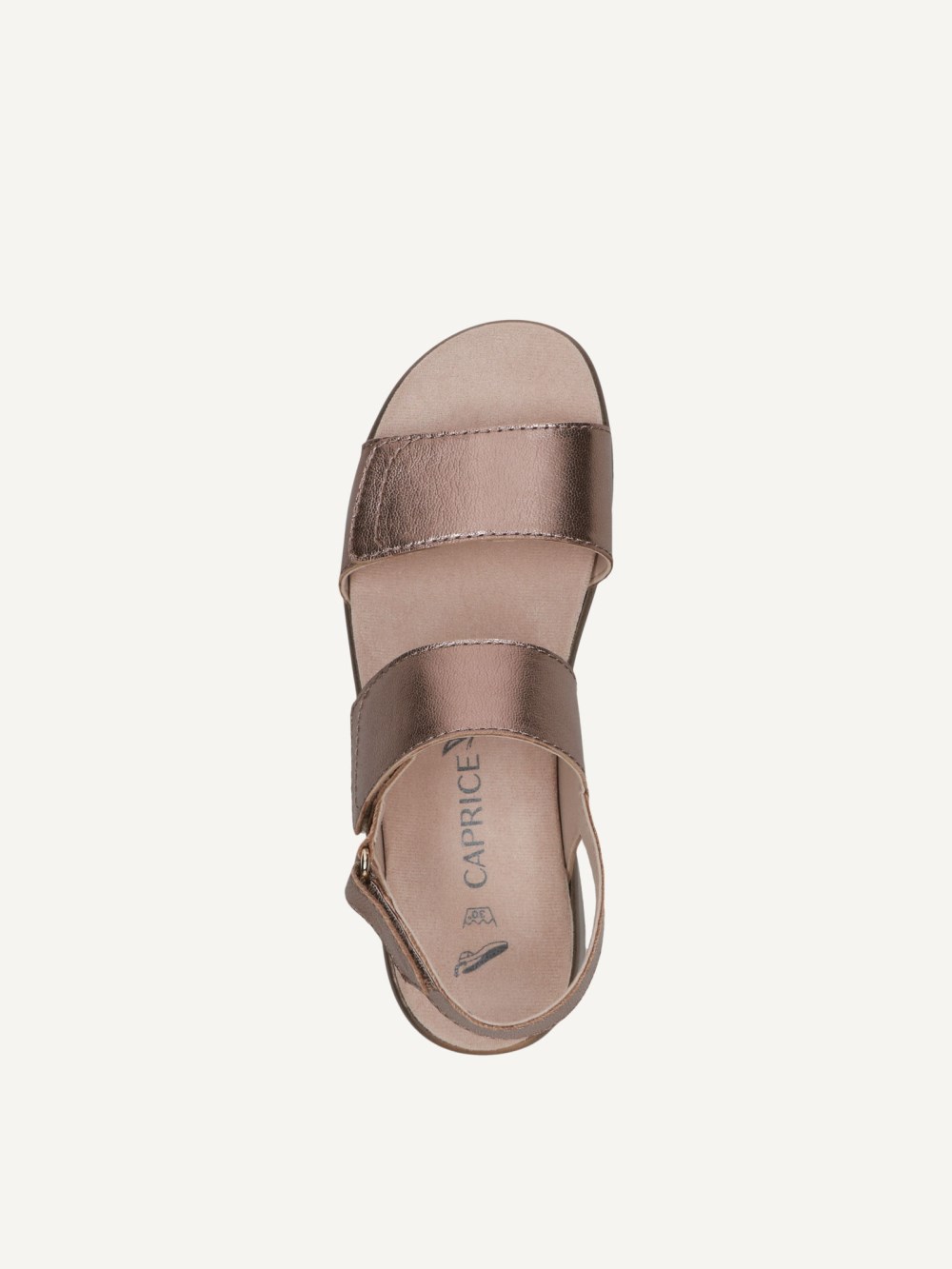 Caprice Sandale - Taupefarbenes Metallic-Leder