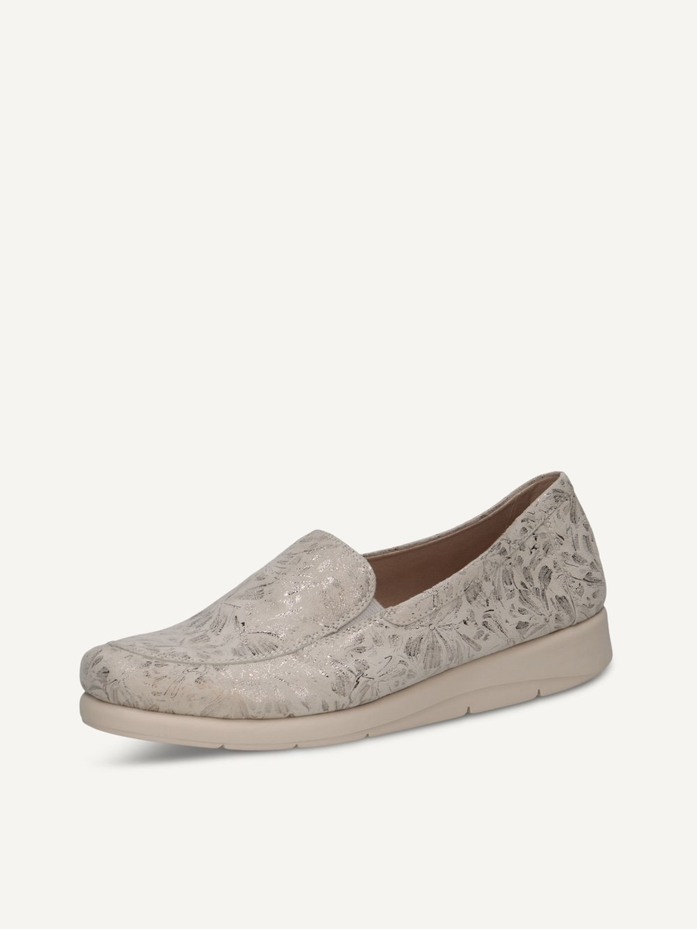 Caprice Slipper - Cremeweiß/Silber