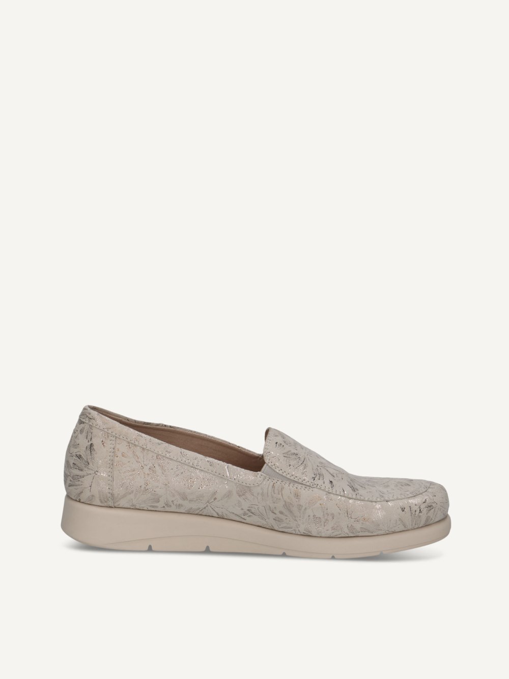 Caprice Slipper - Cremeweiß/Silber