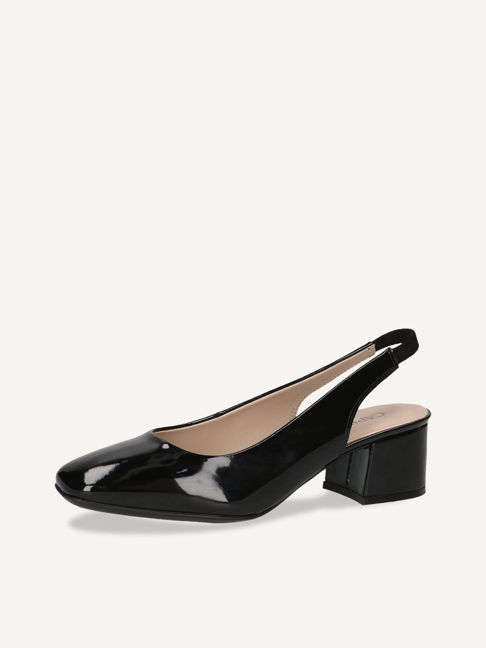 Caprice Slingpumps - Schwarzes Lackleder