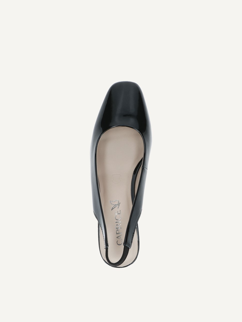 Caprice Slingpumps - Schwarzes Lackleder