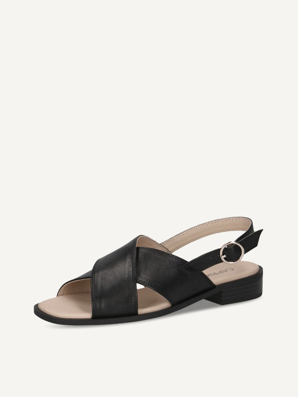 Caprice Sandalette - Schwarzes Nappaleder
