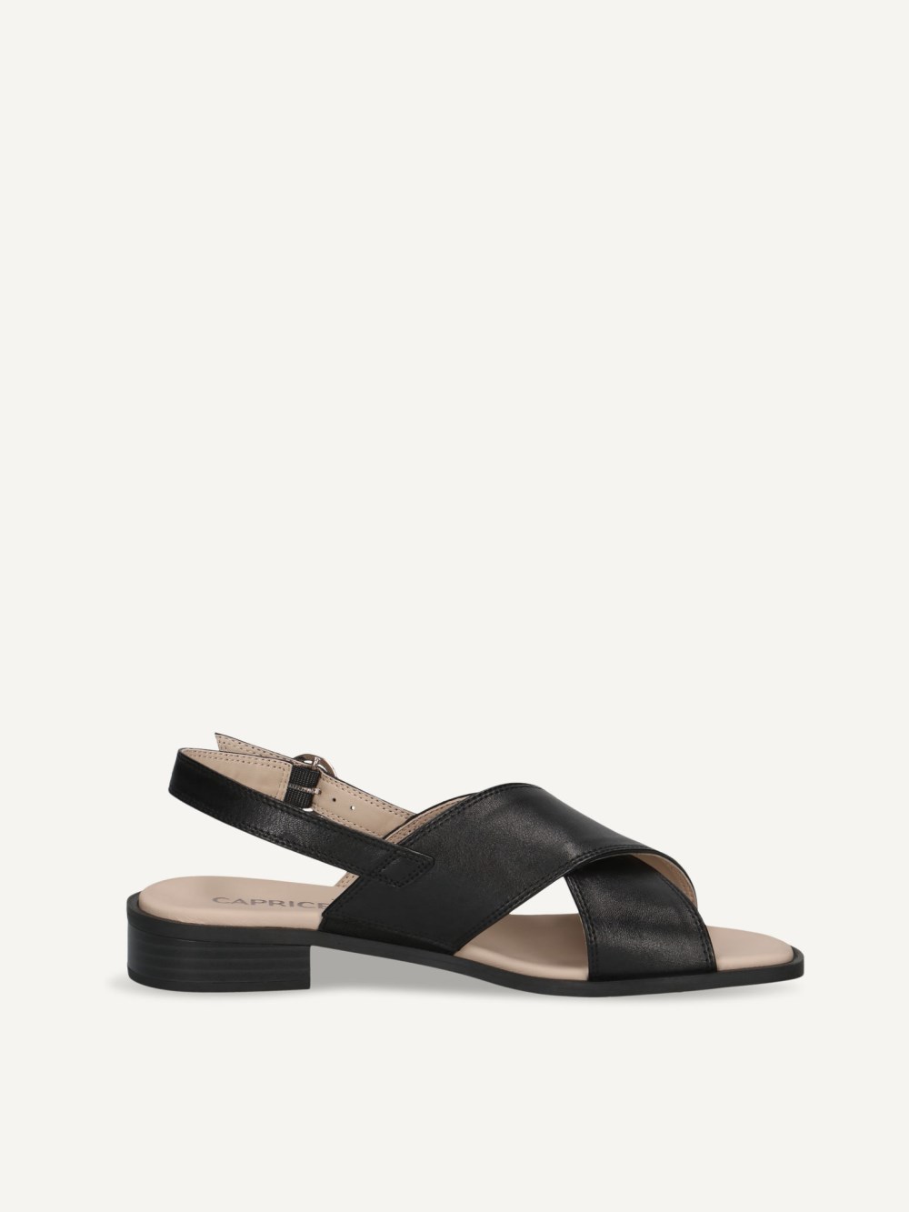 Caprice Sandalette - Schwarzes Nappaleder