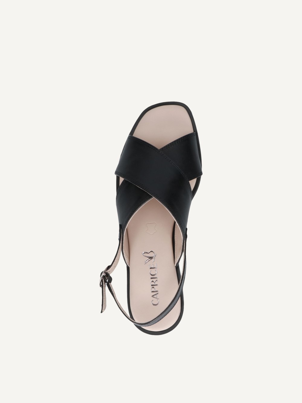 Caprice Sandalette - Schwarzes Nappaleder