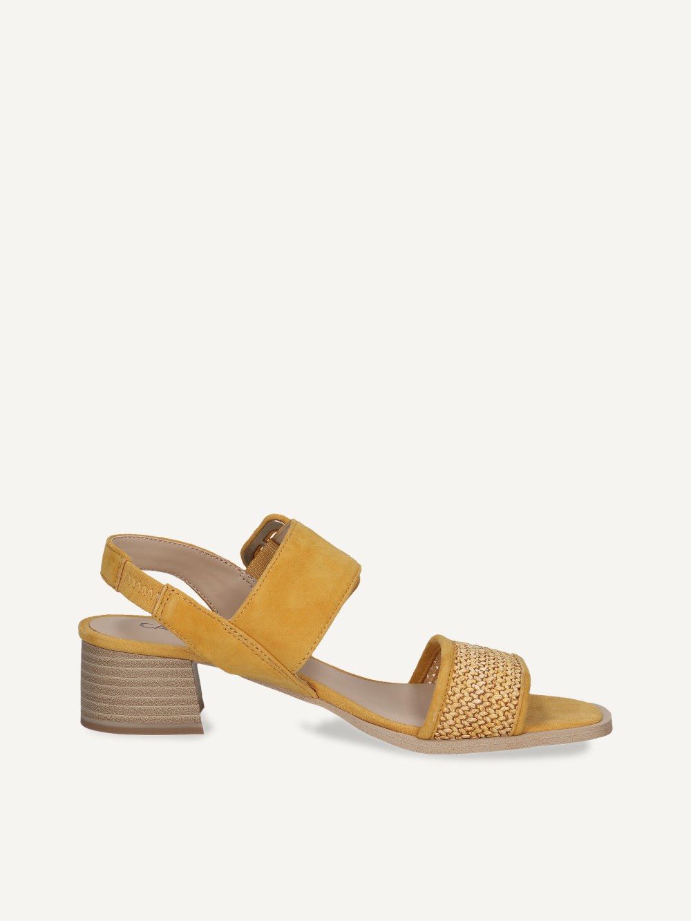 Caprice Sandalette - Gelbes Kammleder