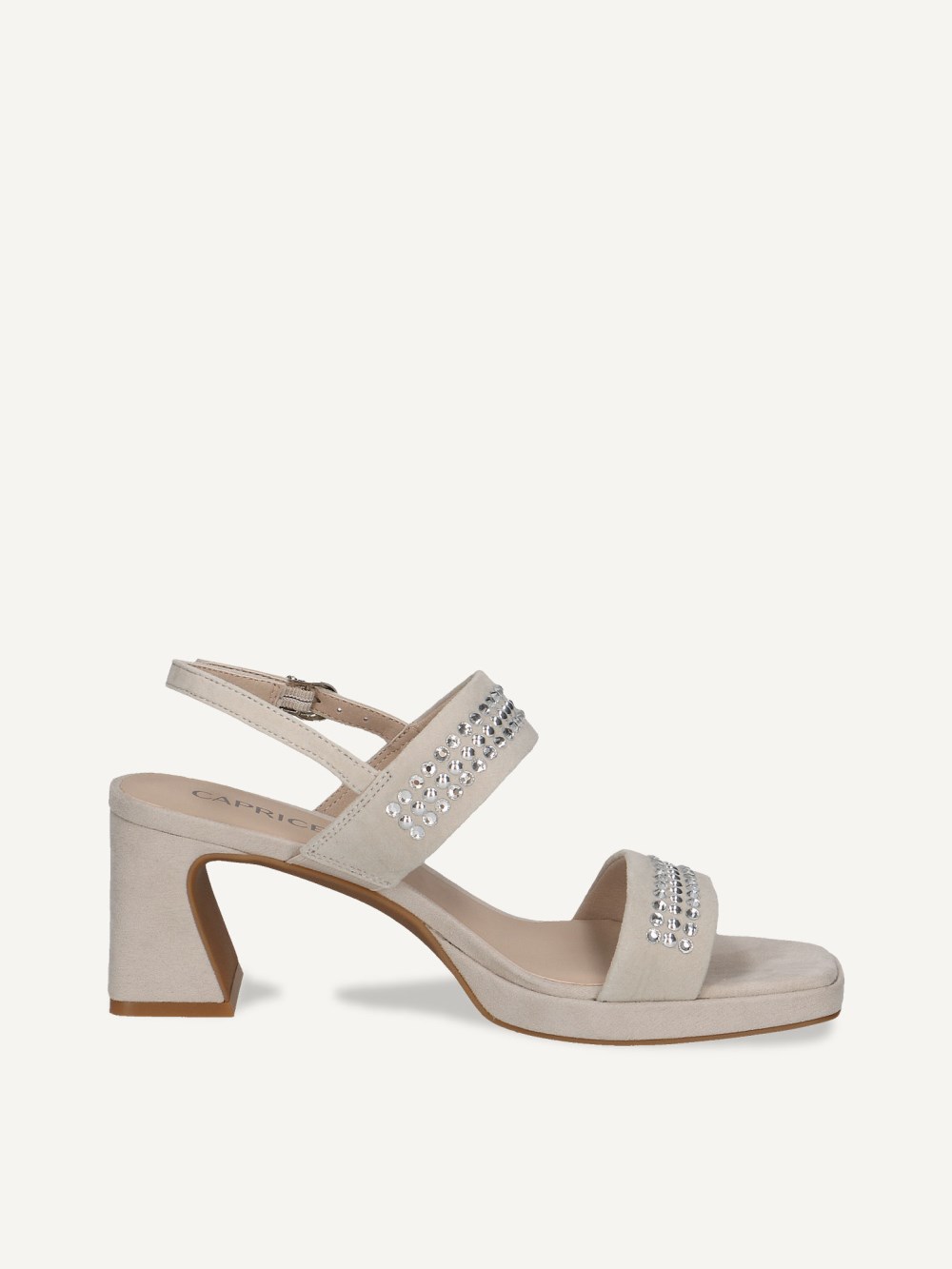Caprice Sandalette - Hellgraues Wildleder