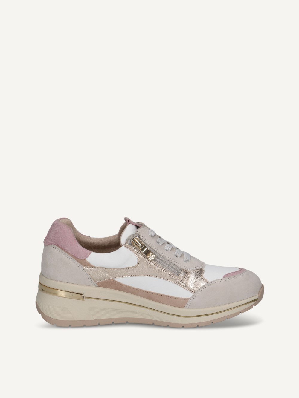 Caprice Sneaker - Weiß / Hellgold