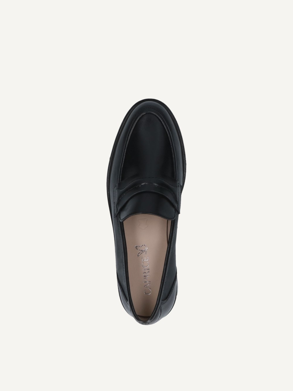 Caprice Slipper - Schwarzes Nappaleder