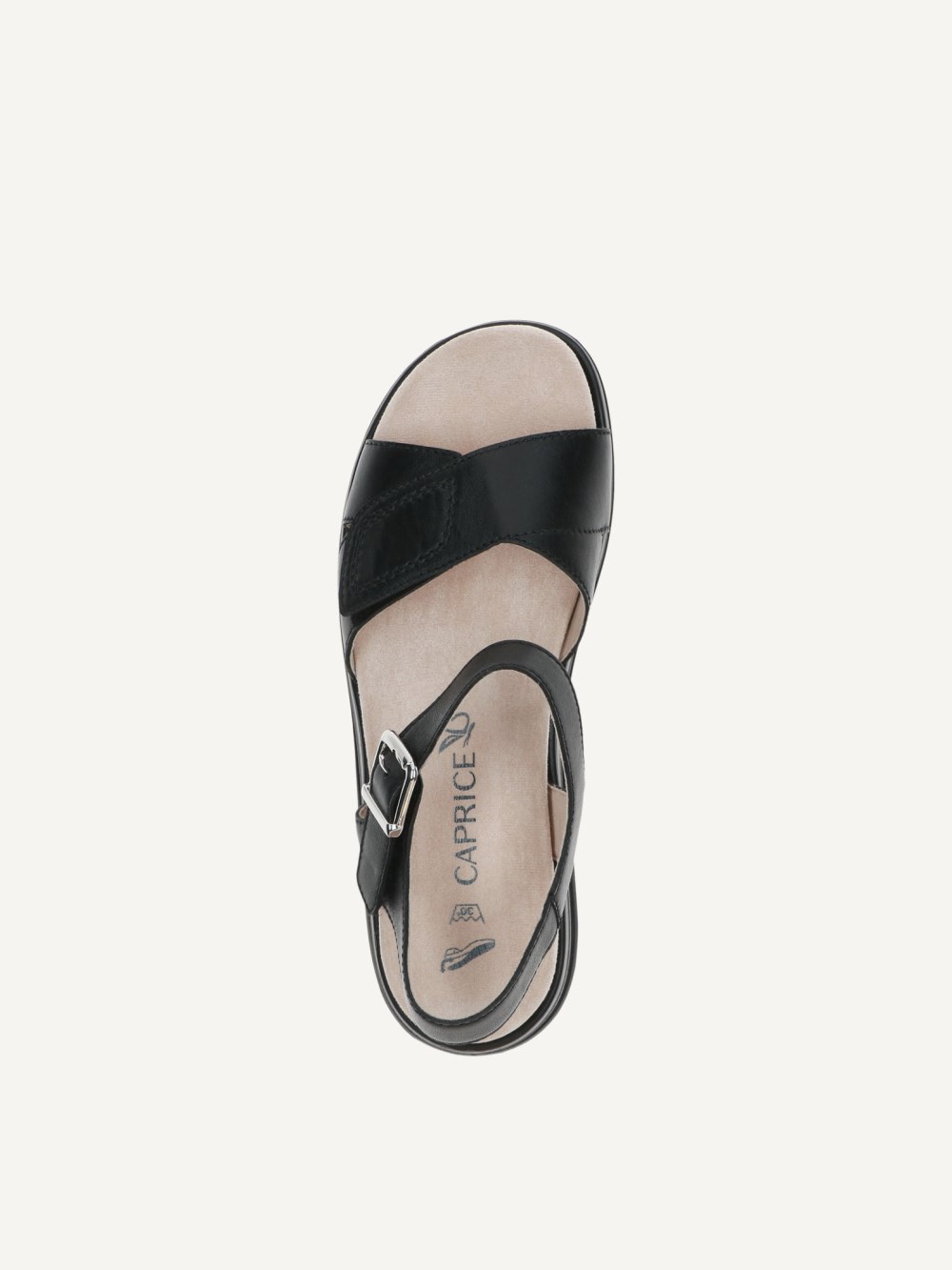 Caprice Sandale - Schwarzes Nappa