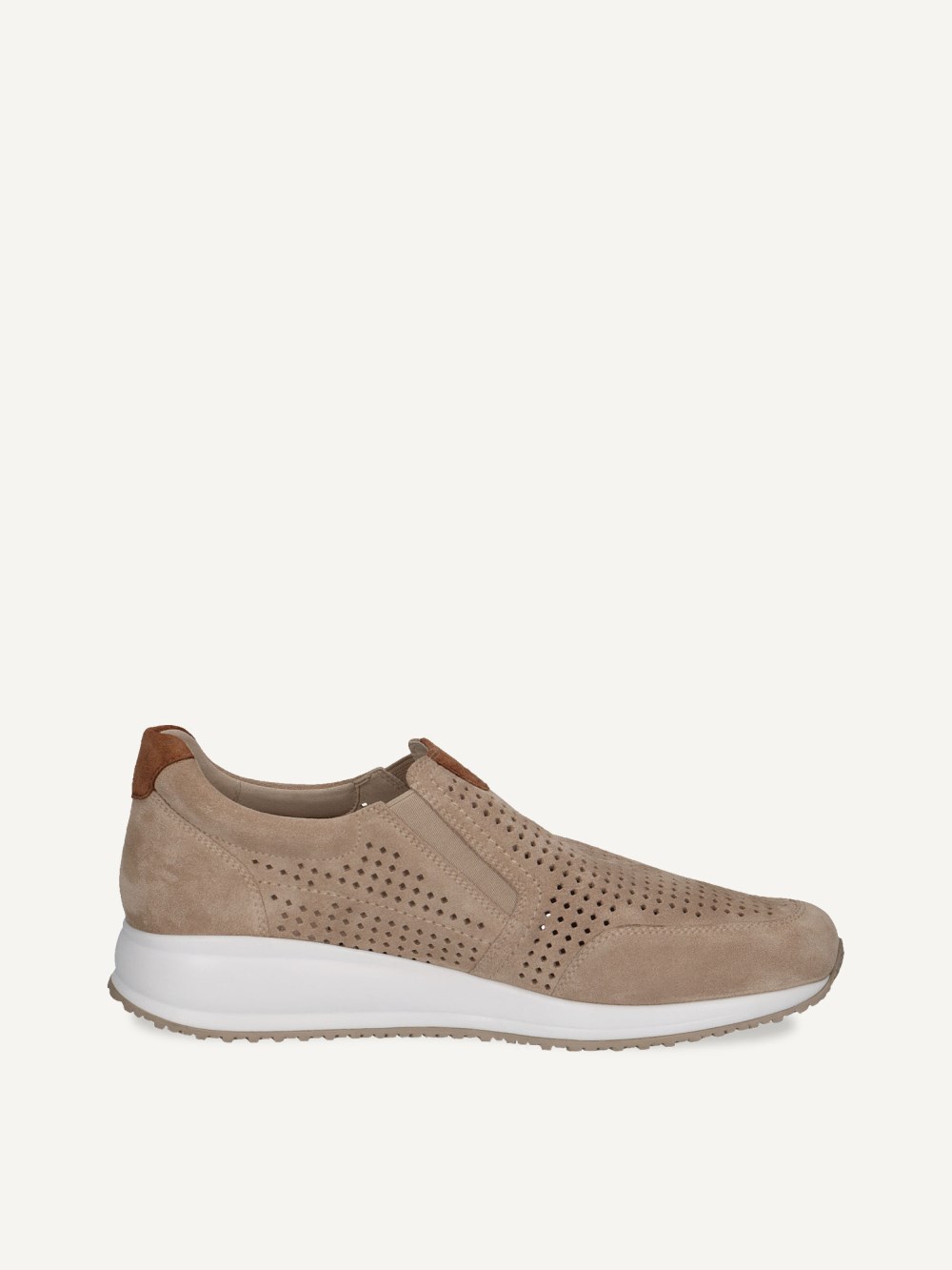 Caprice Slipper - Sandfarbenes Kammleder