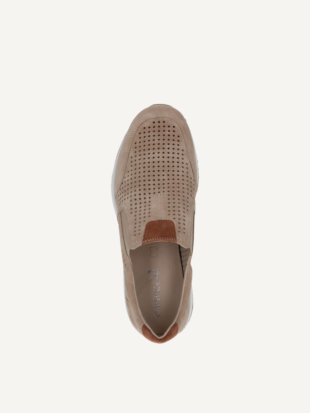 Caprice Slipper - Sandfarbenes Kammleder