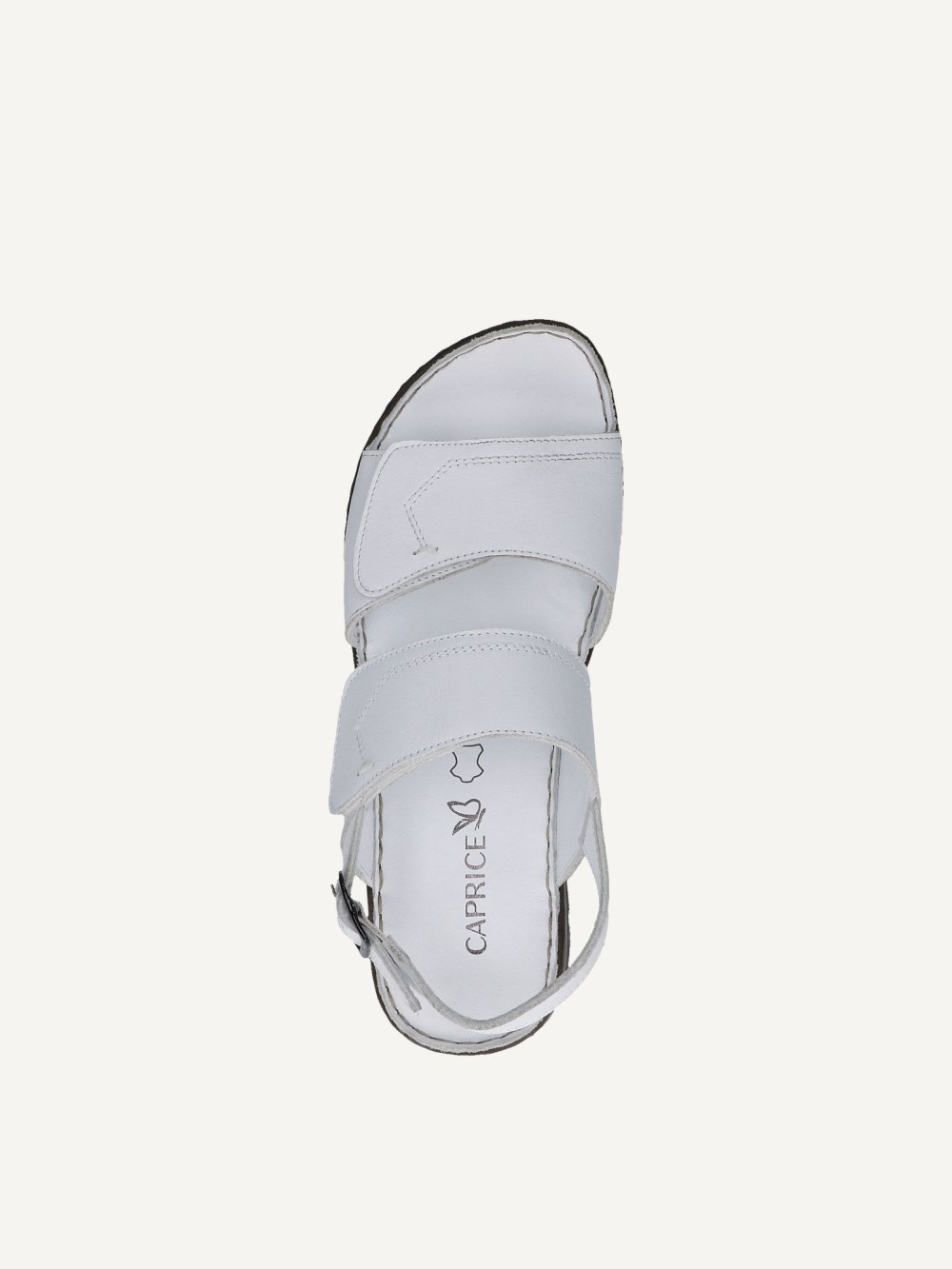 Caprice Sandalette - Weißes Nappaleder