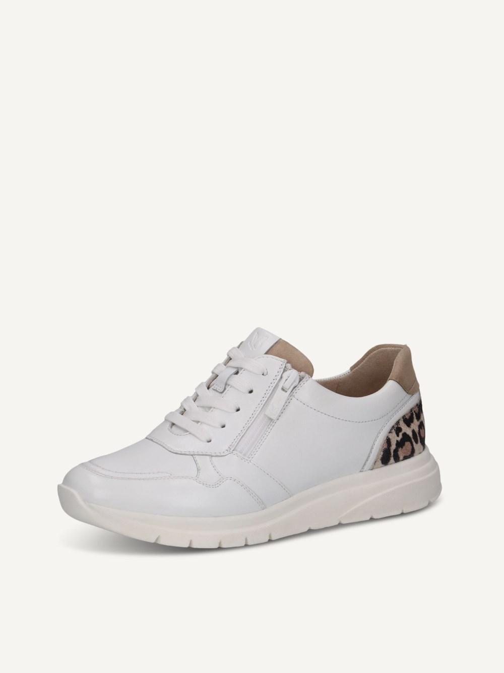 Caprice Sneaker - Cremefarbenes Kammleder
