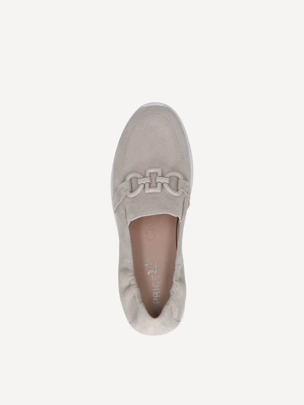 Caprice Slipper - Hellgraues Wildleder