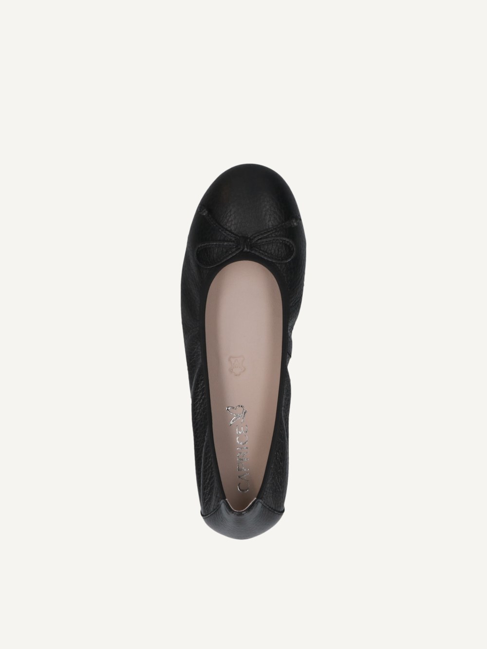 Caprice Ballerina - Schwarzes Hirschleder