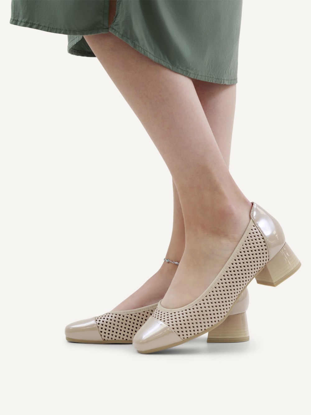 Caprice Pumps - Beige-Perlmutt-Kamm