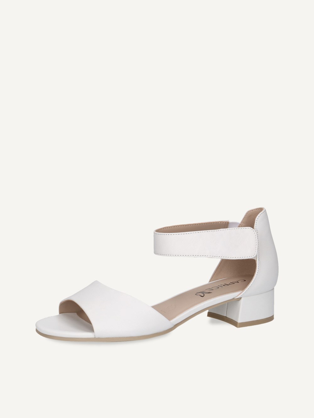 Caprice Sandalette - Weißes Nappaleder