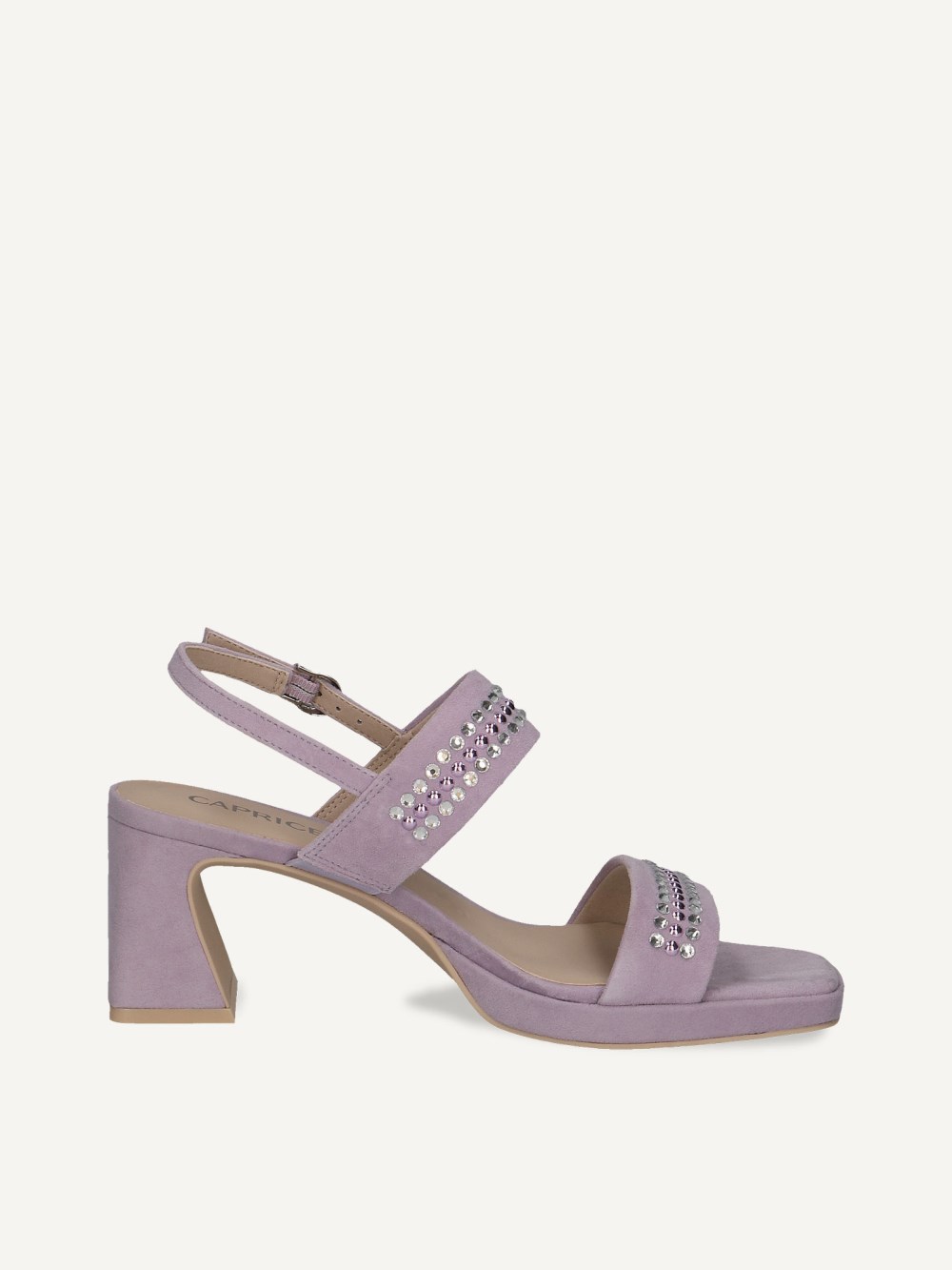 Caprice Sandalette - Lavendelfarbenes Wildleder