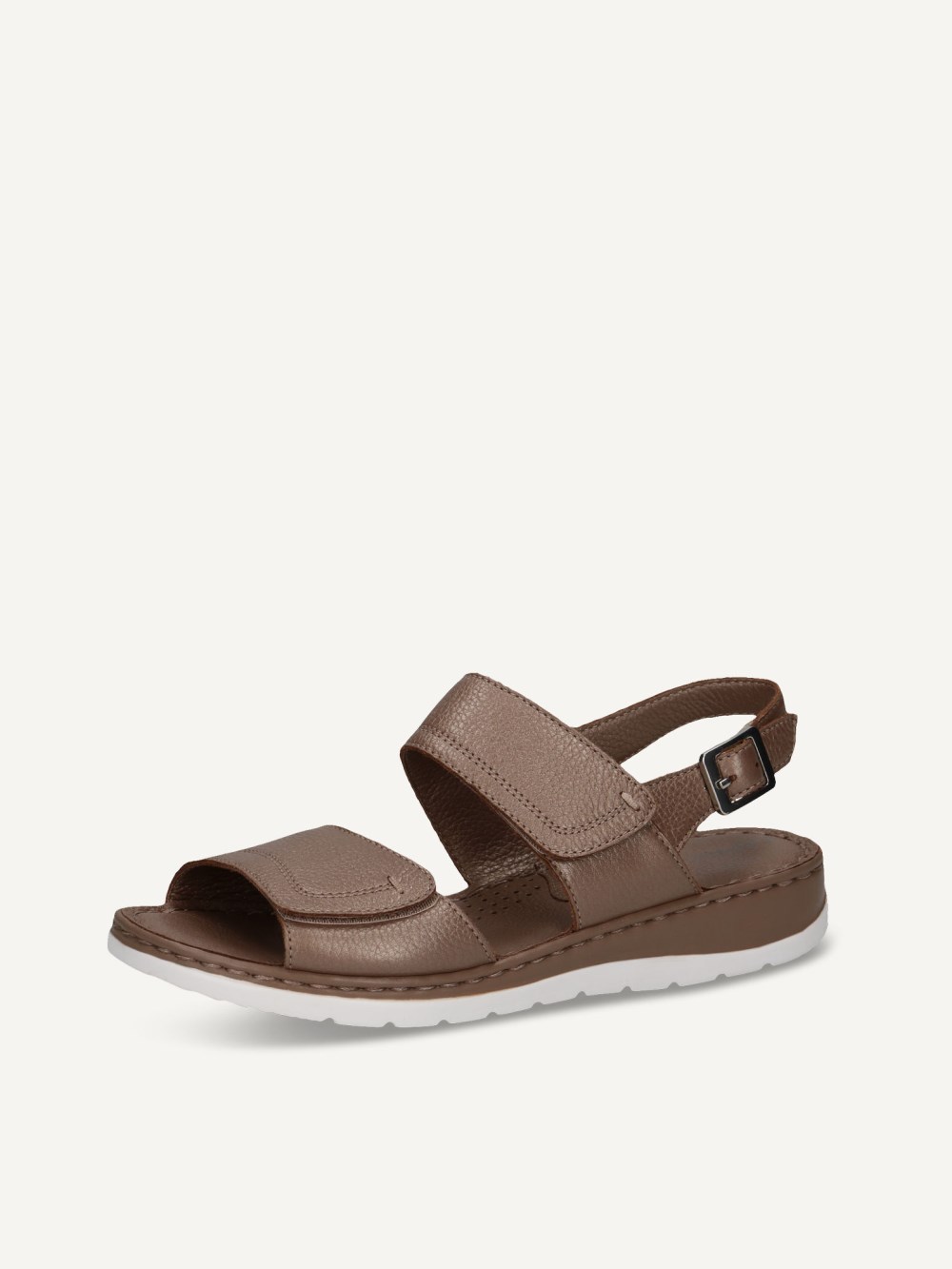 Caprice Sandalette - Taupe-Perlmuttleder