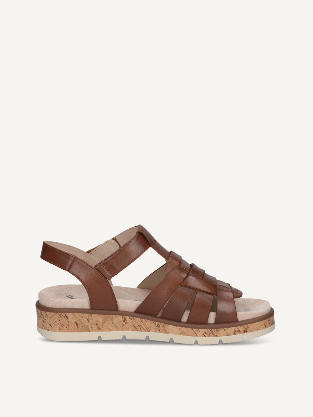 Caprice Sandale - Cognacfarbenes Nappaleder