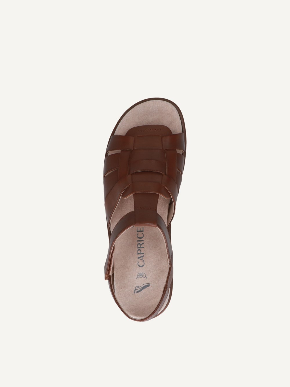 Caprice Sandale - Cognacfarbenes Nappaleder