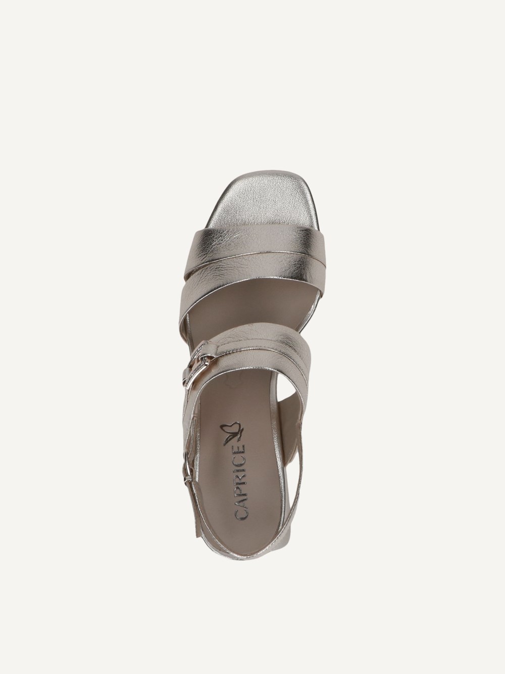 Caprice Sandalette - Platin Metal.