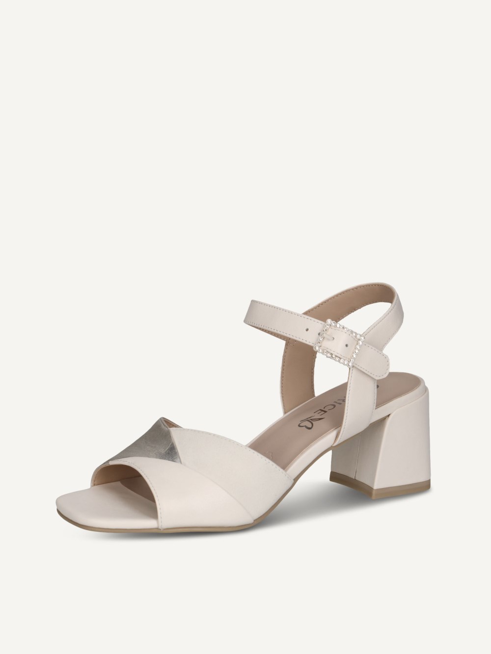 Caprice Sandalette - Vanillefarbenes Wildleder