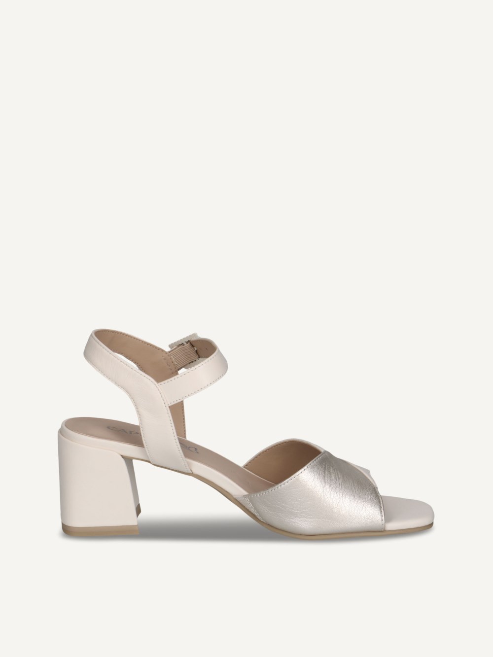 Caprice Sandalette - Vanillefarbenes Wildleder