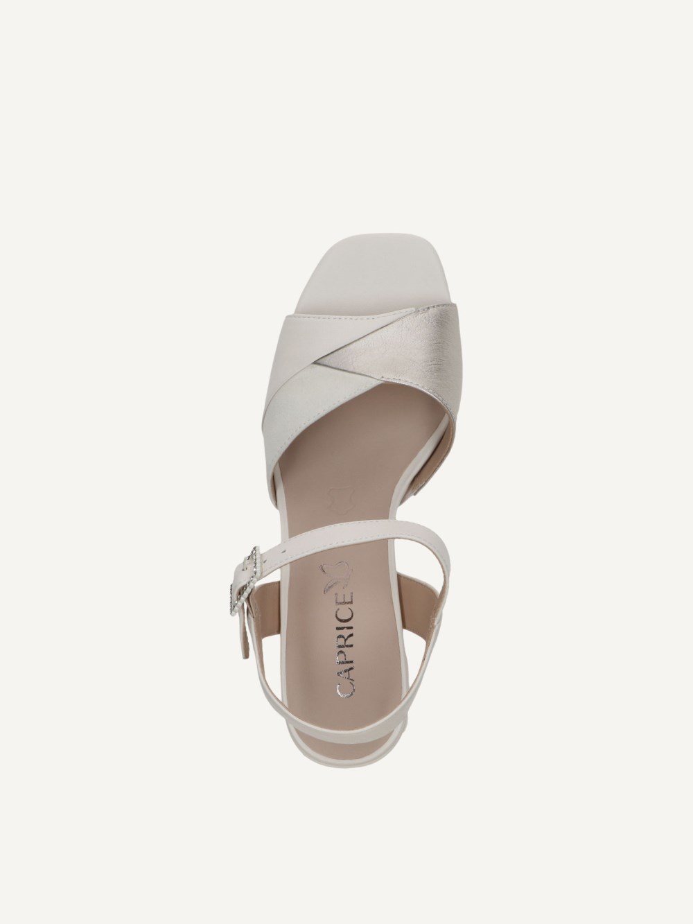 Caprice Sandalette - Vanillefarbenes Wildleder