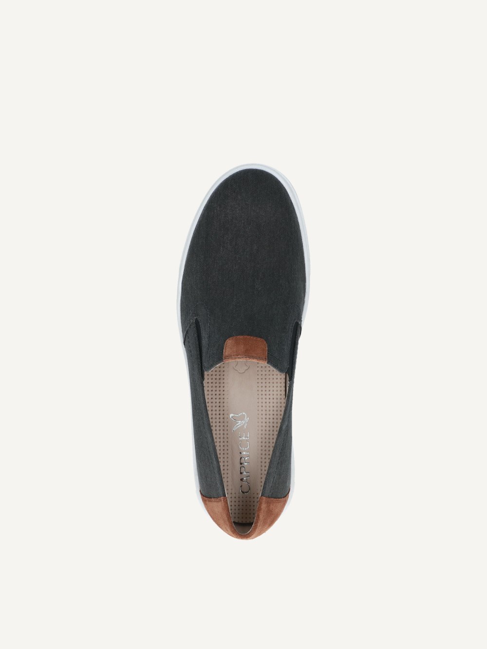 Caprice Slipper - Schwarzes Kammleder