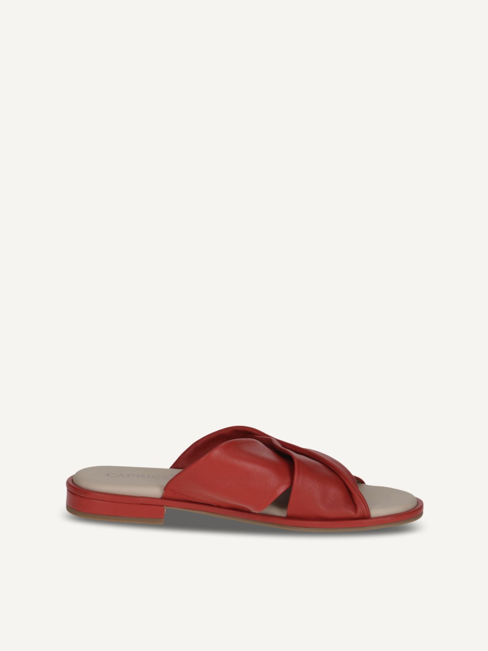 Caprice Pantolette - Rotes Nappaleder
