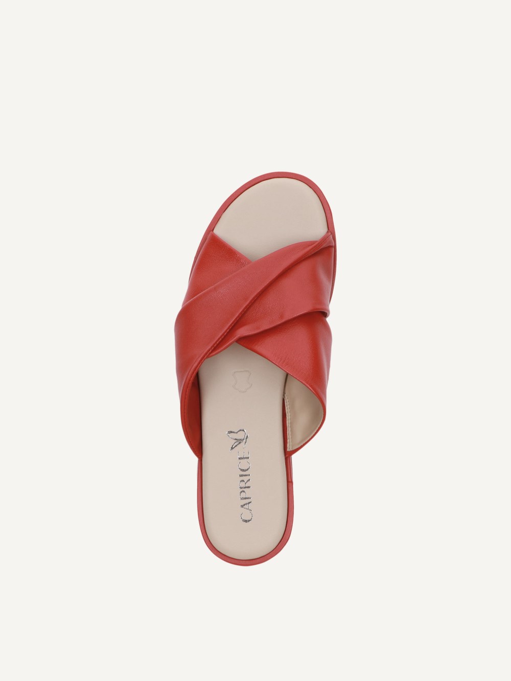 Caprice Pantolette - Rotes Nappaleder