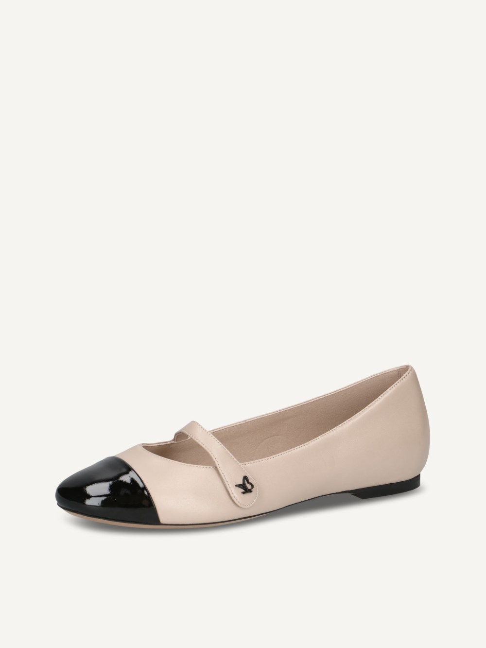 Caprice Ballerina - Beige/Schwarz