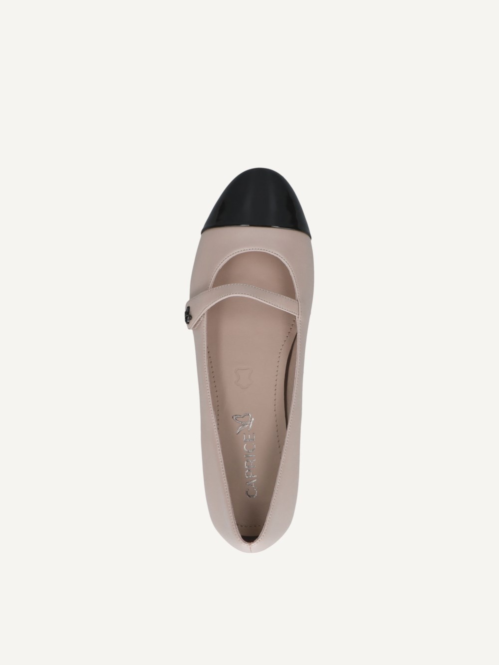 Caprice Ballerina - Beige/Schwarz