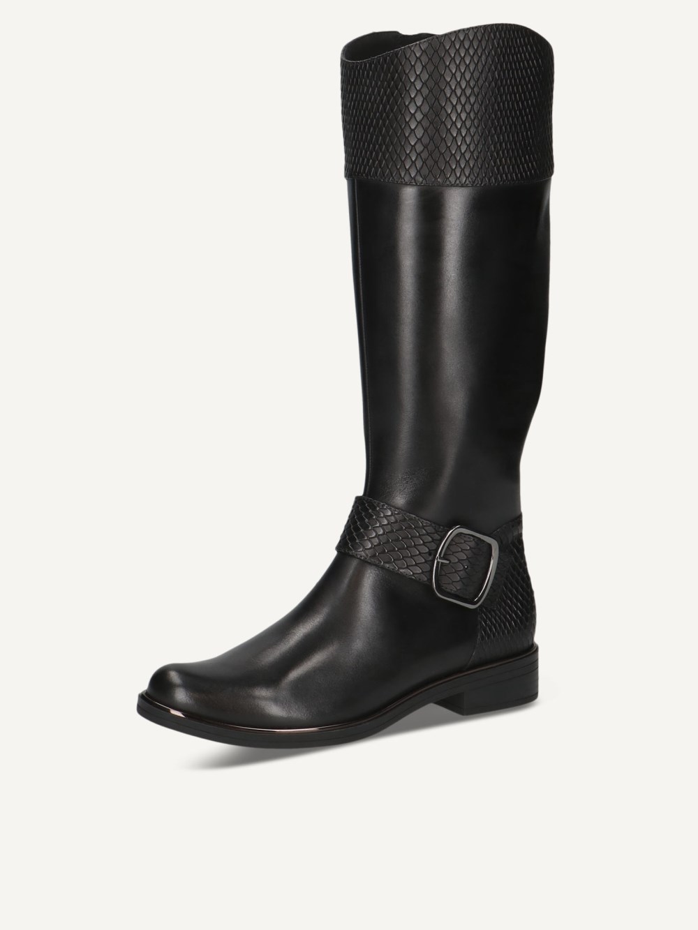 Caprice Stiefel - Schwarzes Kammleder