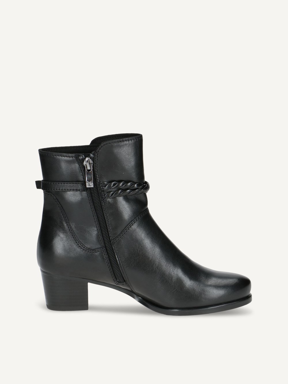 Caprice Stiefelette - Schwarzes Nappaleder