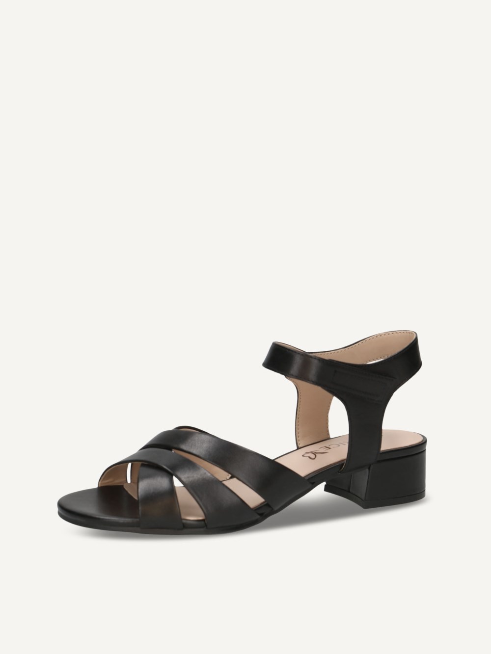 Caprice Sandalette - Schwarzes Nappaleder