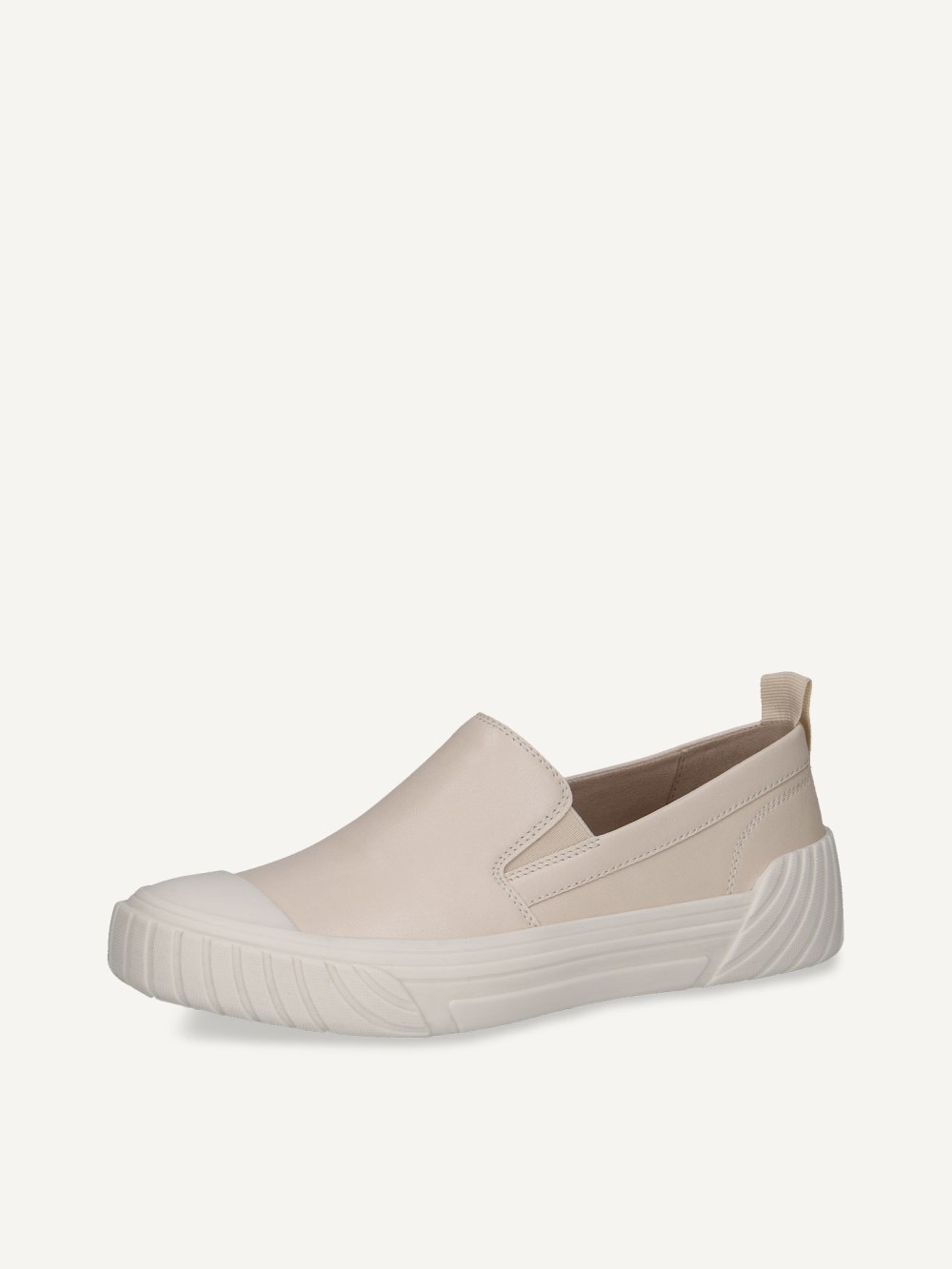 Caprice Slipper - Cremefarbenes Perlmuttleder