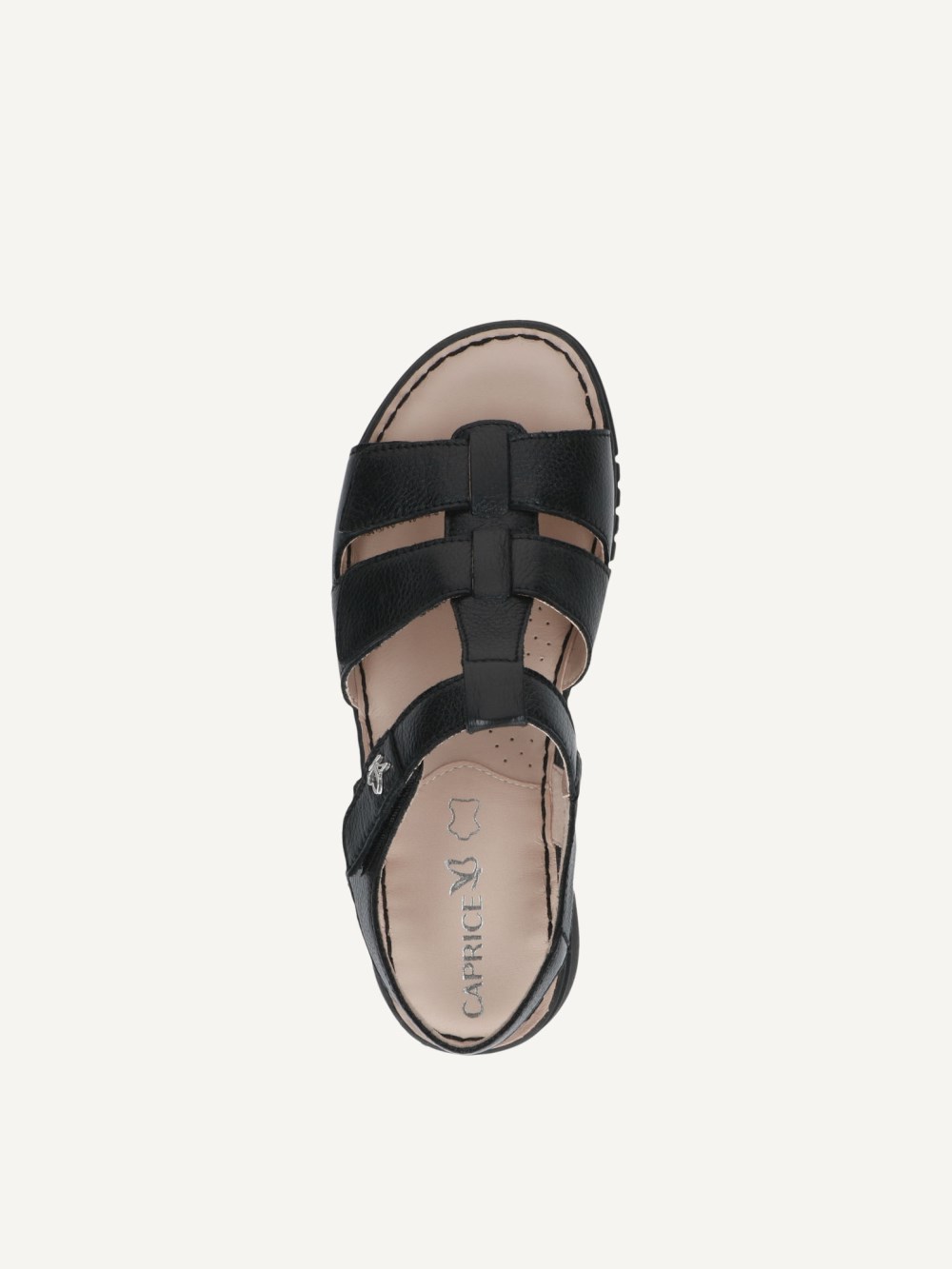 Caprice Sandalette - Schwarzes Nappa
