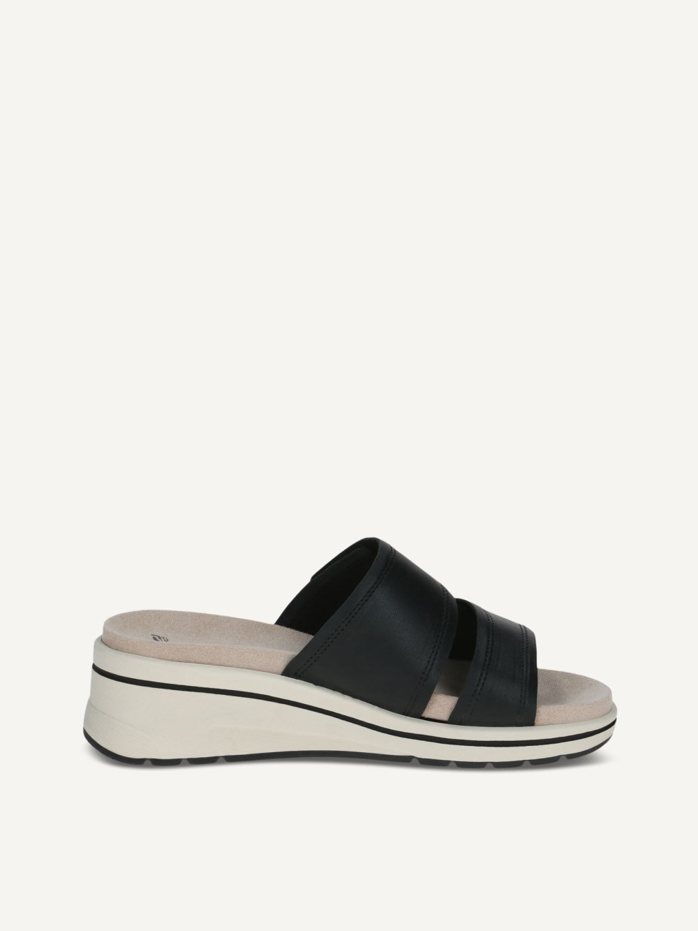 Caprice Pantolette - Schwarzes Nappa