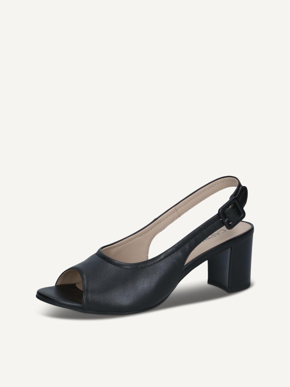 Caprice Sandalette - Schwarzes Nappaleder