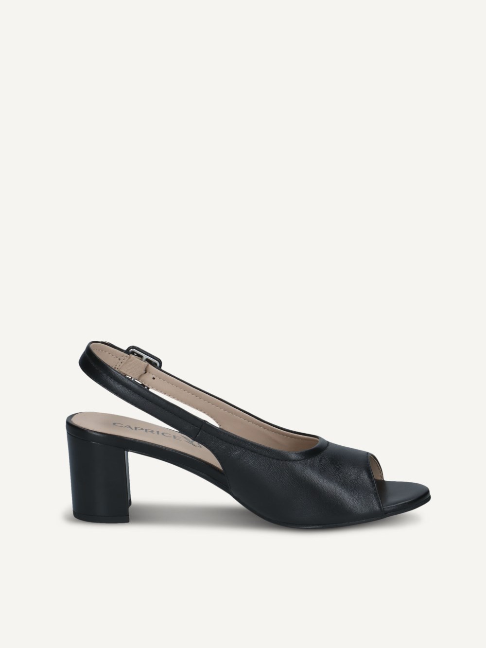 Caprice Sandalette - Schwarzes Nappaleder