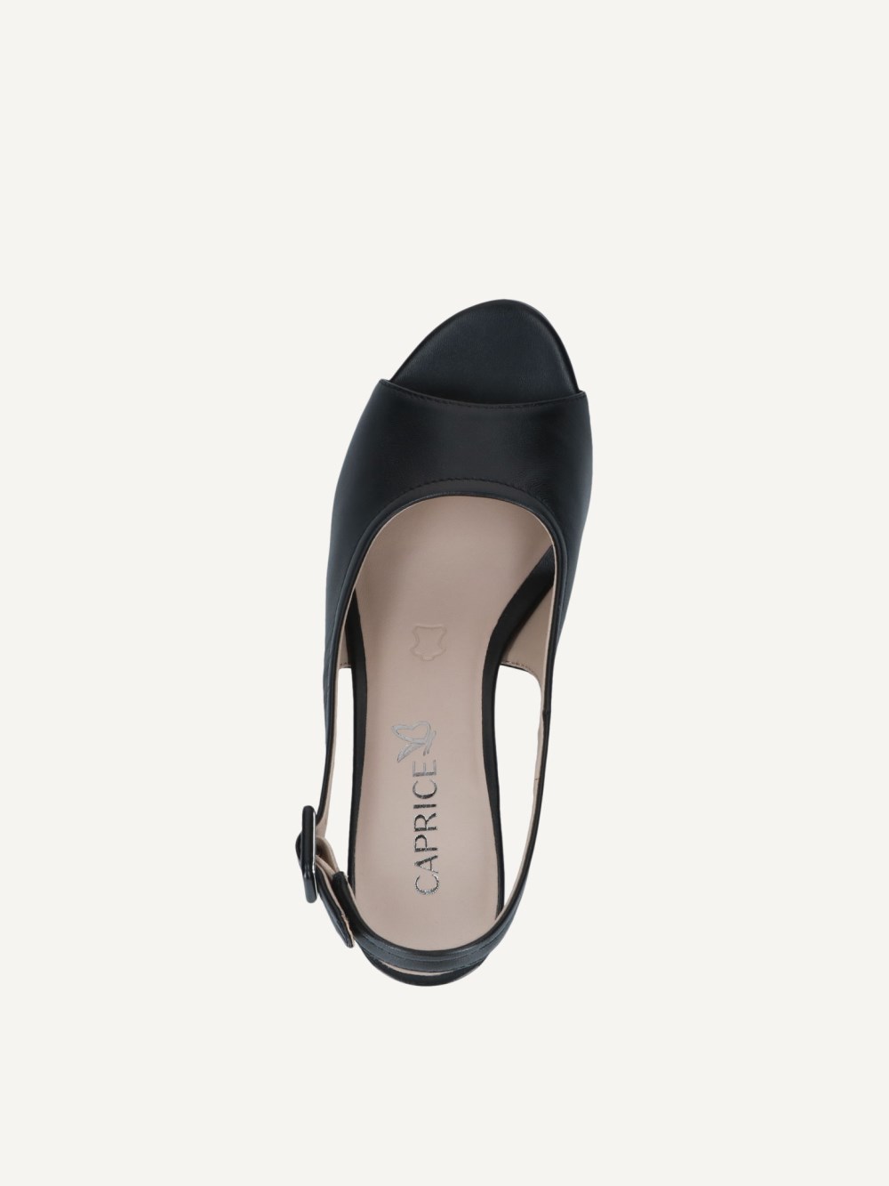 Caprice Sandalette - Schwarzes Nappaleder