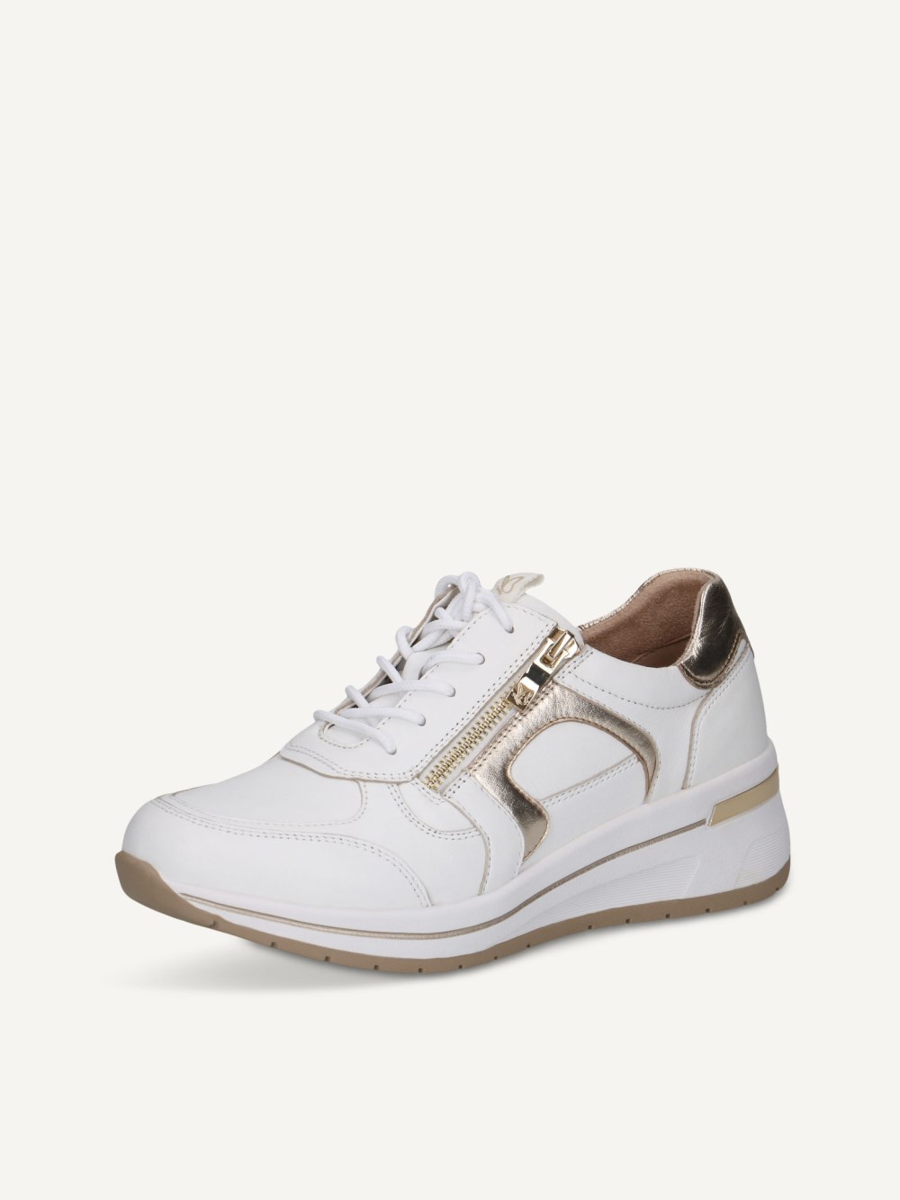Caprice Sneaker - Weiß/Hellgold