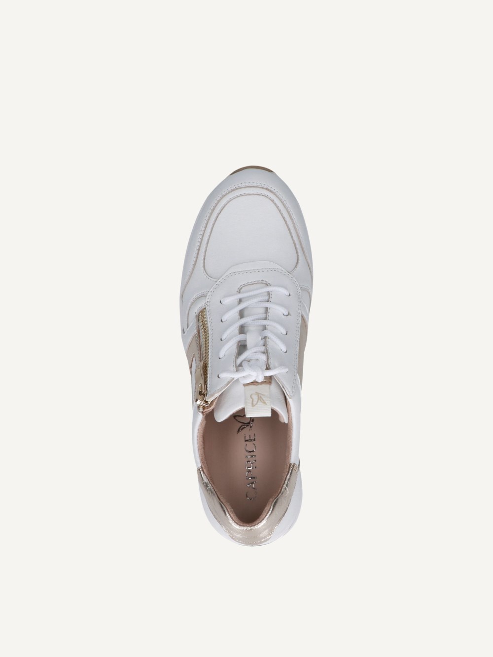Caprice Sneaker - Weiß/Hellgold