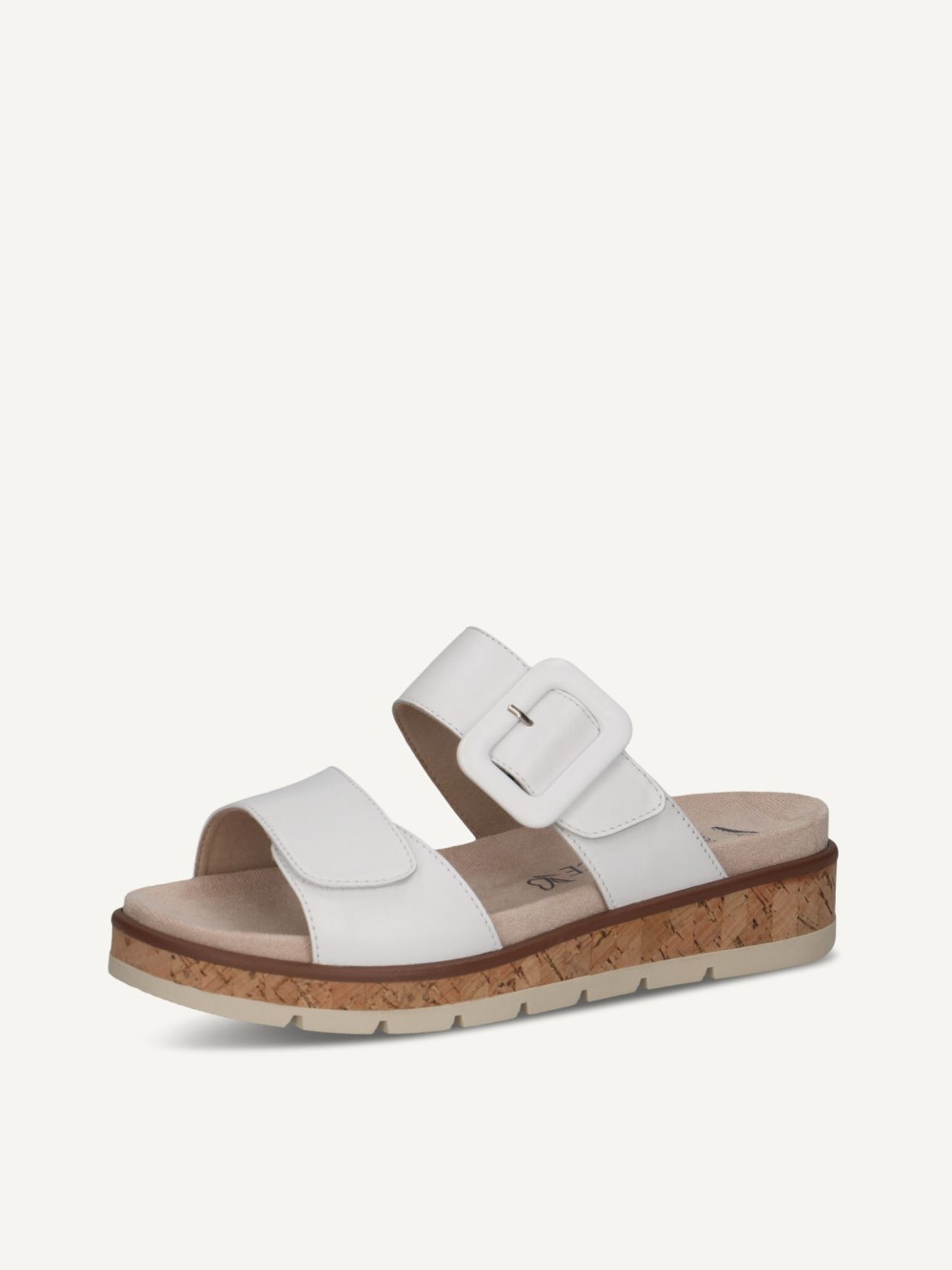 Caprice Slipper - Weißes Nappaleder