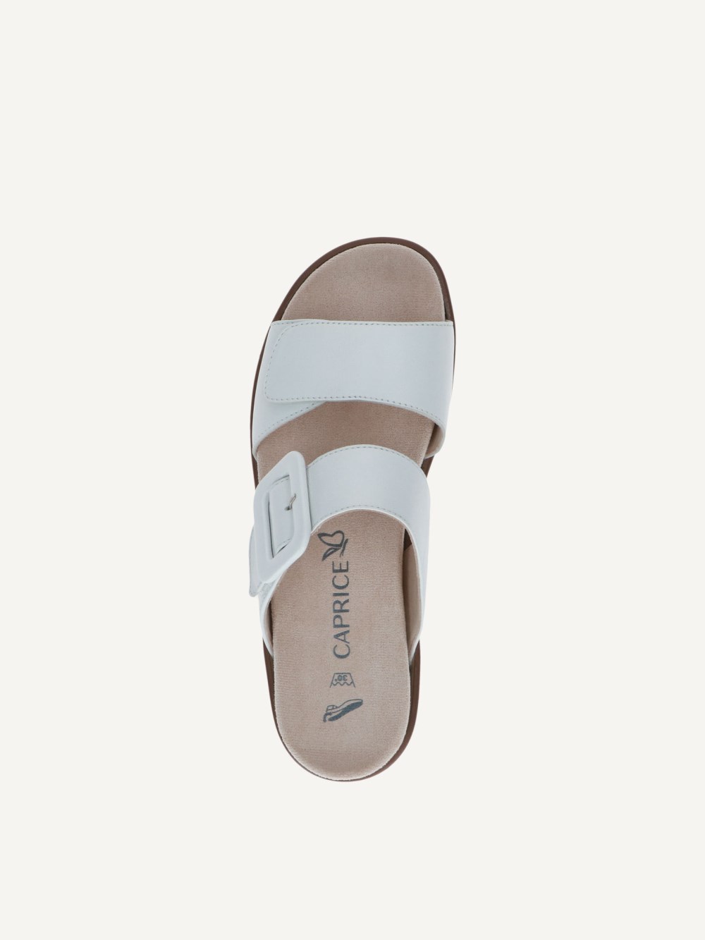 Caprice Slipper - Weißes Nappaleder